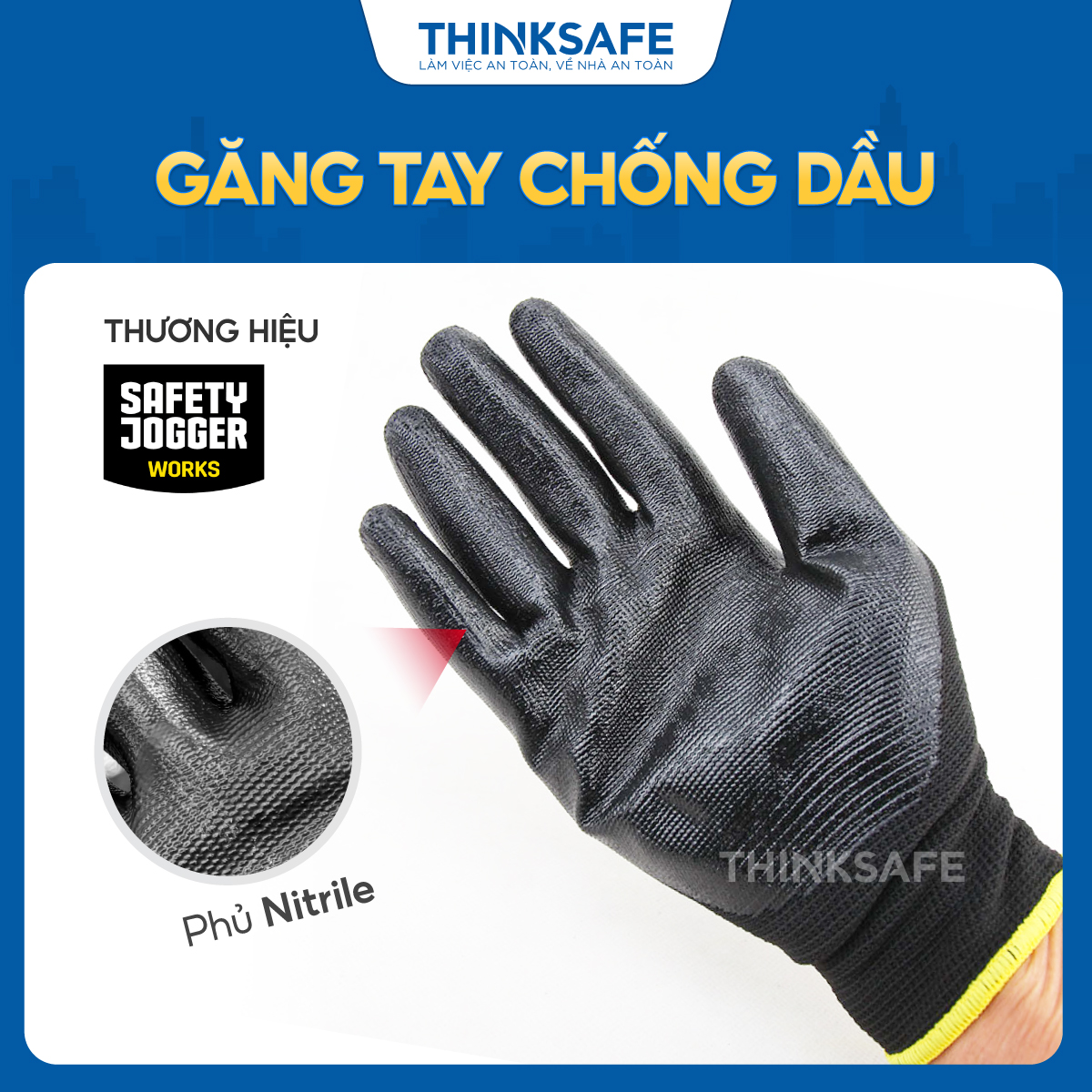 SuperPro 4121 fresh-coated workwear oil-proof gloves left-shipping non-slip rubber work gloves-thinsafe