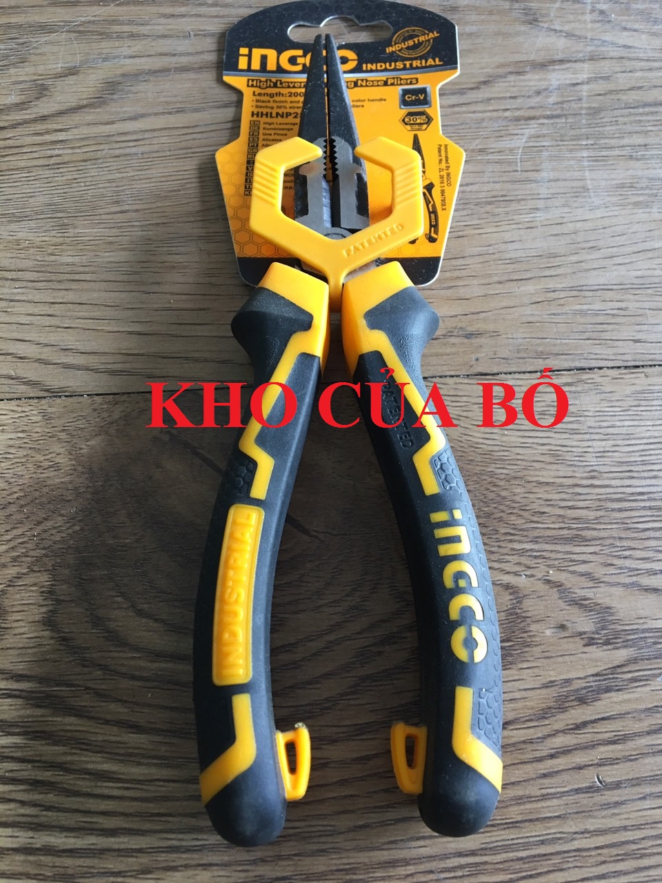 Kềm mũi nhọn mỏ dài cao cấp 8"/200mm ingco hhlnp28200