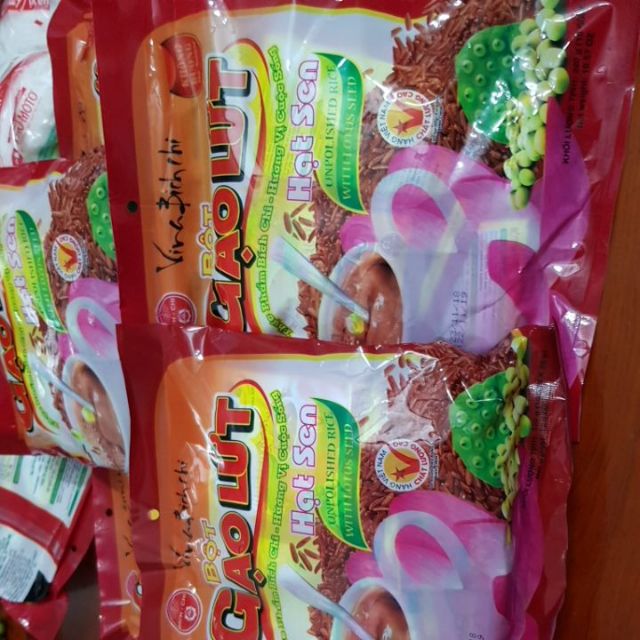 Bột gạo lứt hạt sen Bích Chi - Không đường 300g