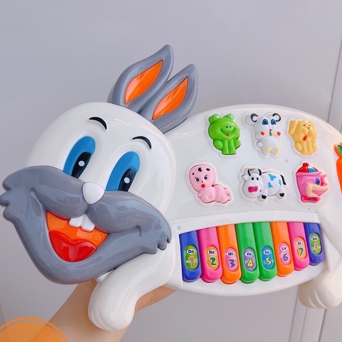 Đồ chơi Đàn hình Thỏ phát nhạc vui nhộn cho bé