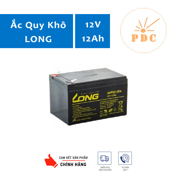 Ắc Quy LONG 12V 12Ah WP12-12A - (PDC-TECH)