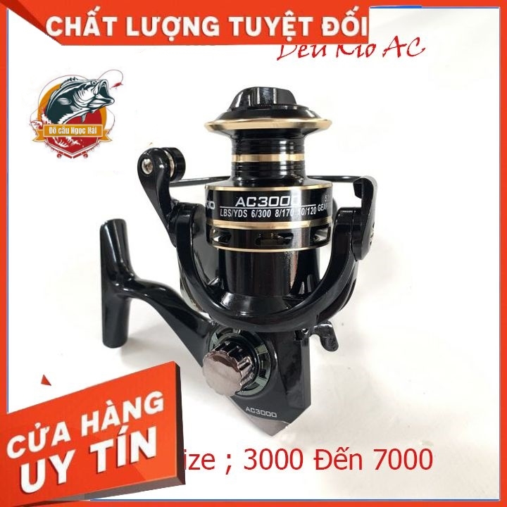 Máy Câu Cá AC DeuKio Đủ Size Từ 3000 Đến 7000, may cau ca cao cap penn, May cau ca shimano (Đồ câu Ngọc Hải)