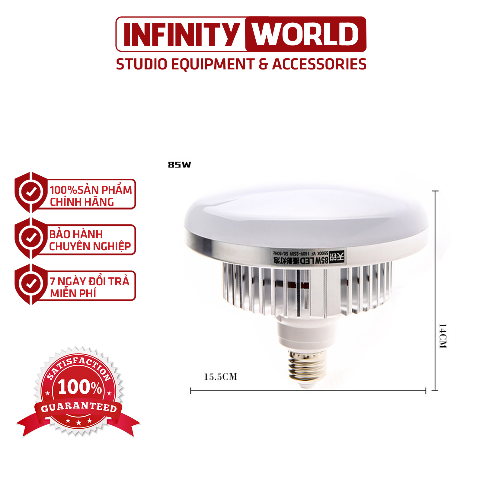 Đèn Led siêu sáng chụp ảnh & quay phim 85W - Hãng nhập khẩu Tianrui (Độ sáng 5500K)