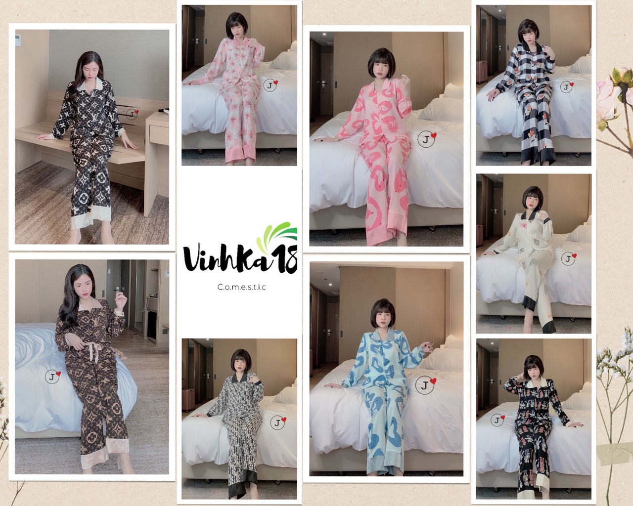 [MANGO] Pyjama Dài Tay Mẫu Mới Về Mango Siêu Đẹp