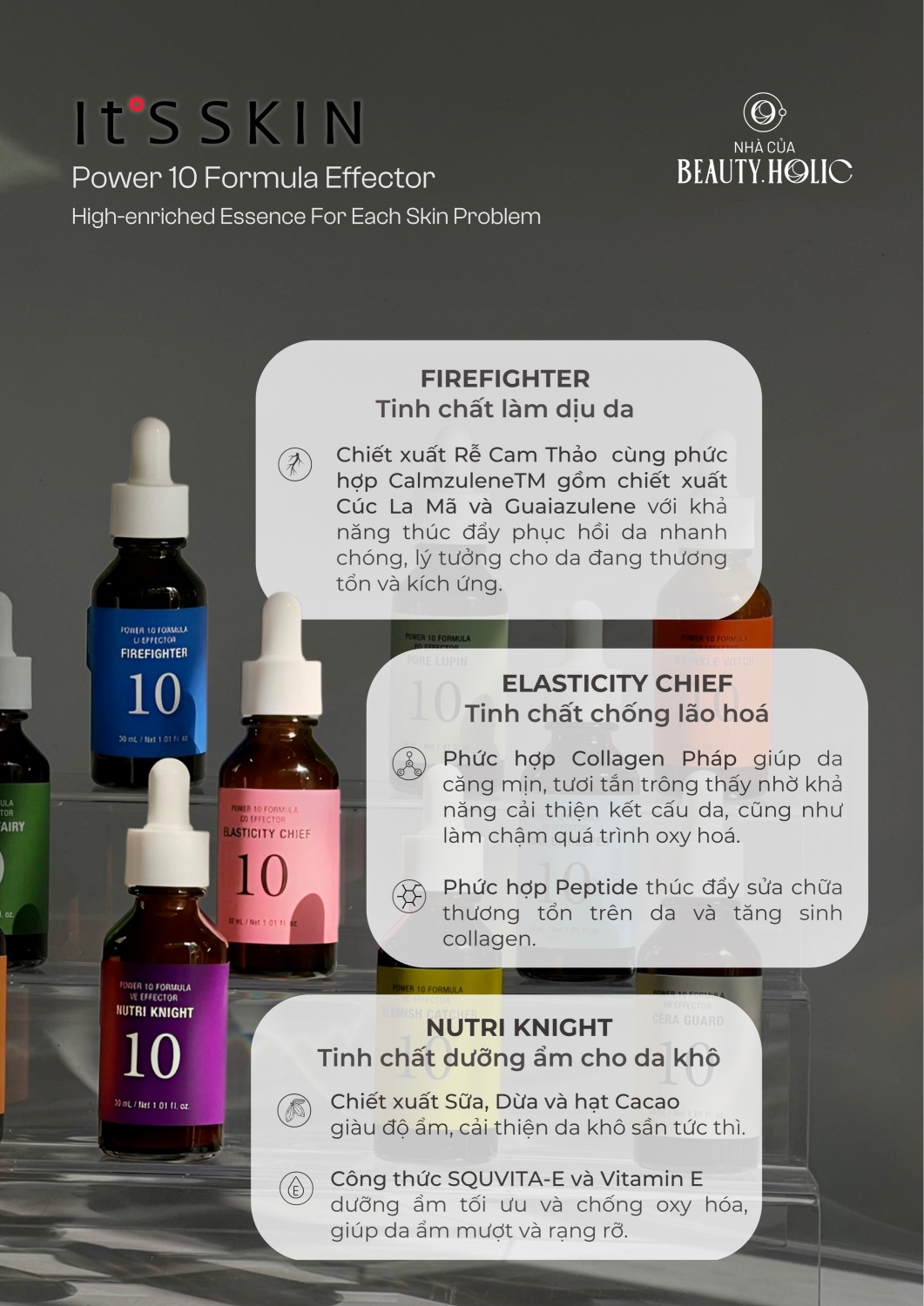 [Nhacuabeautyholic] Bộ sưu tập serum IT'S SKIN POWER 10 FORMULA EFFECTOR 30ml