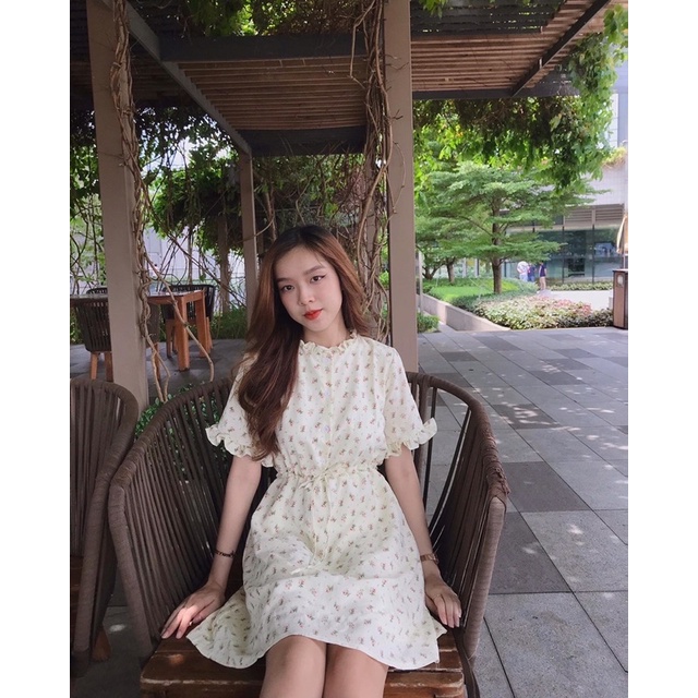 [3-5/8 Hoàn Tiền 25%]Đầm hoa nổi form ngắn