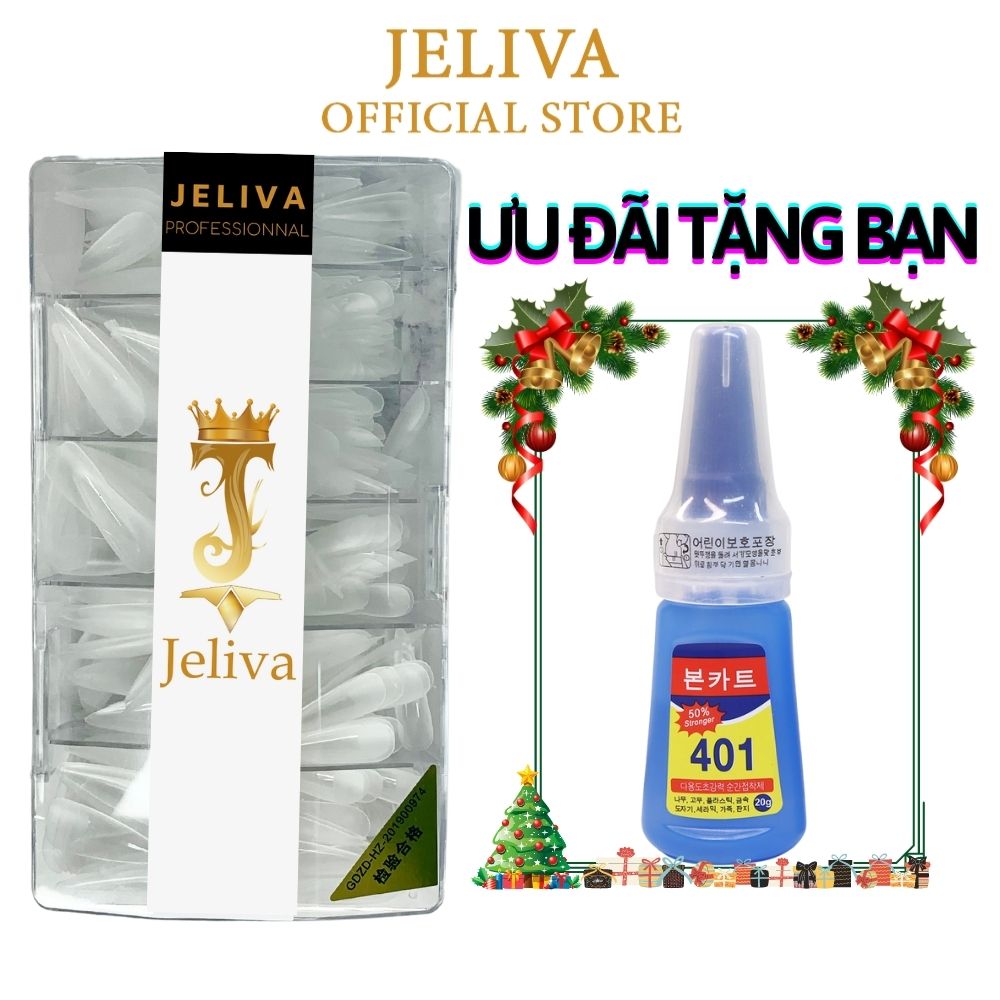 Móng úp tay nhám JELIVA A hộp 500 móng