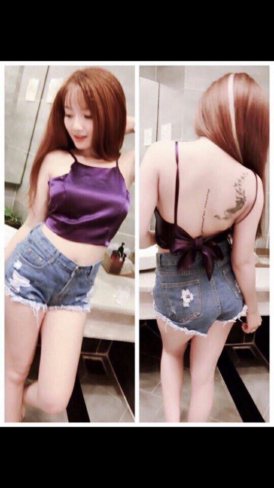 ÁO YẾM NỮ HỞ LƯNG,KIÊU DÁNG SEXY,CHẤT VẢI PHI LỤA SIÊU XINH - NAUY