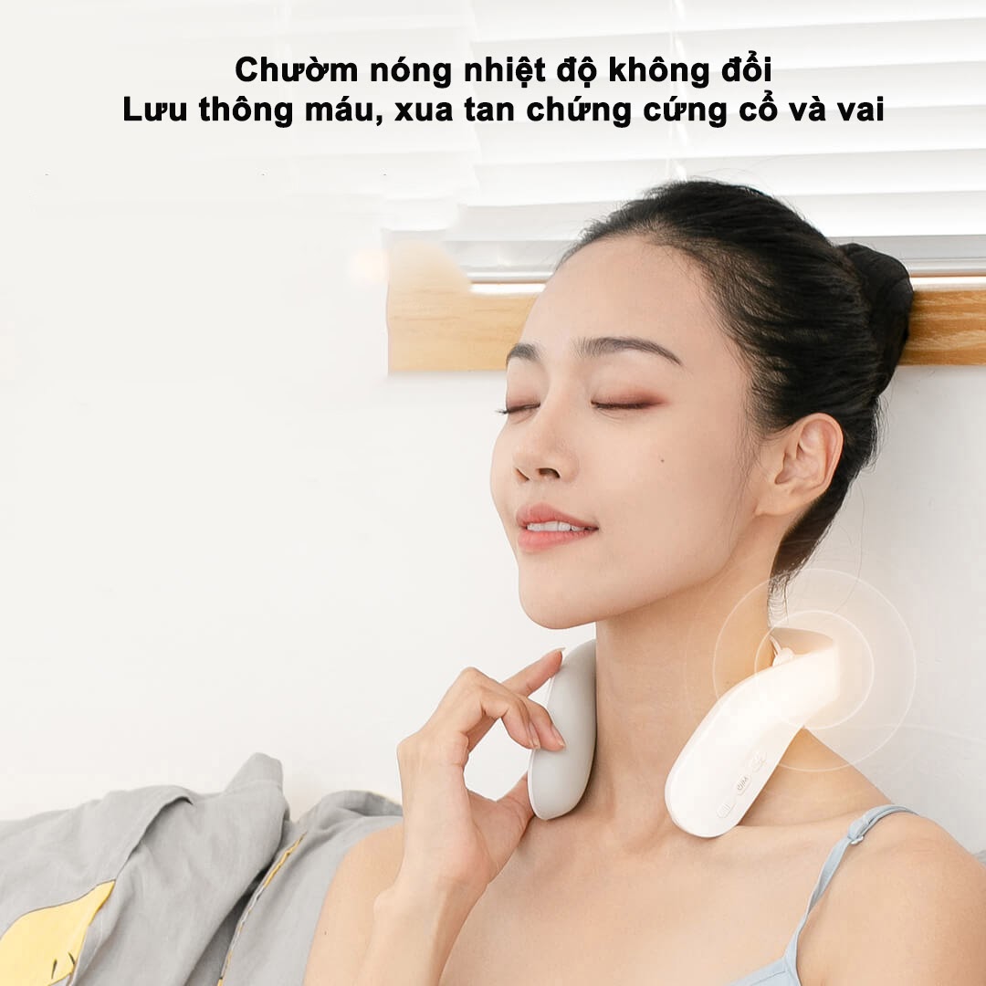 Máy massage cổ thông minh Jeeback G20 thế hệ mới cho người làm văn phòng sử dụng sóng EMS, có remote điều khiển và kết nối app