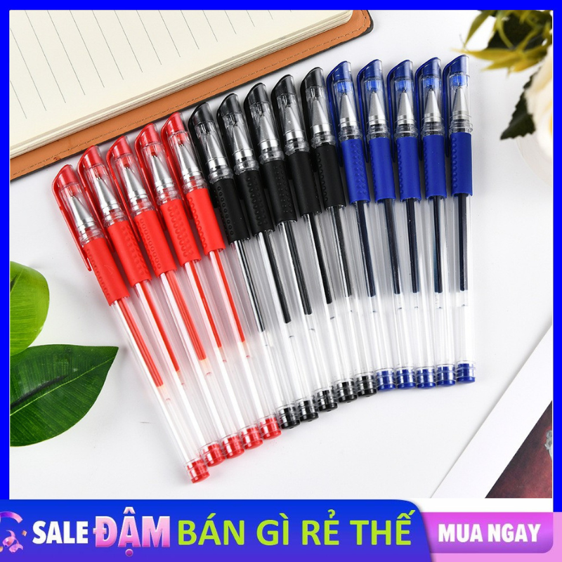 Túi 20 bút bi nước cute nhiều hình nhiều màu dễ thương kèm túi zip đựng shop giao mẫu ngẫu nhiên
