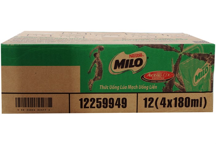 Thùng 48 Hộp Sữa Milo Hương vị ca cao Lúa Mạch 180ml - HSD Luôn Mới