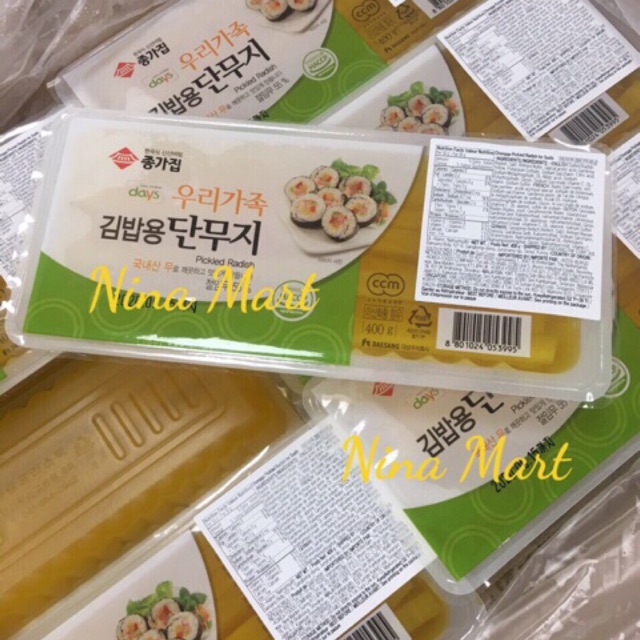 Củ Cải Vàng Cắt Sợi Jongga 400G Cuộn Kipap