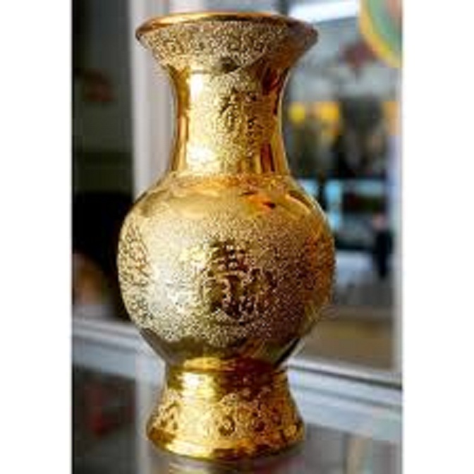 Bình hoa thờ cúng kim sa vàng
