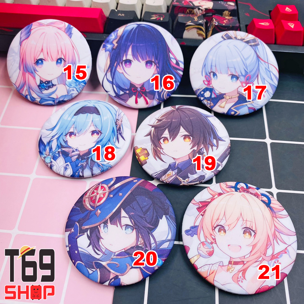 [33 mẫu] Huy hiệu game Genshin Impact (Size 5.8cm) [T69 Shop]