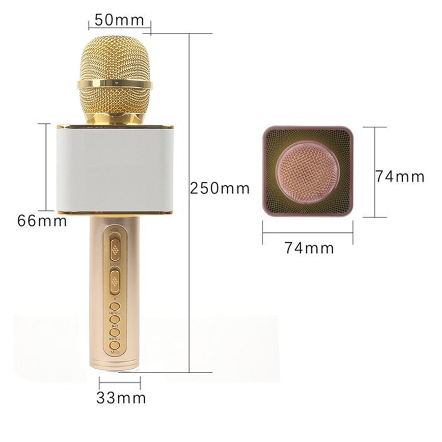 Mic cầm tay kiêm loa bluetooth, mic karaoke SD 08