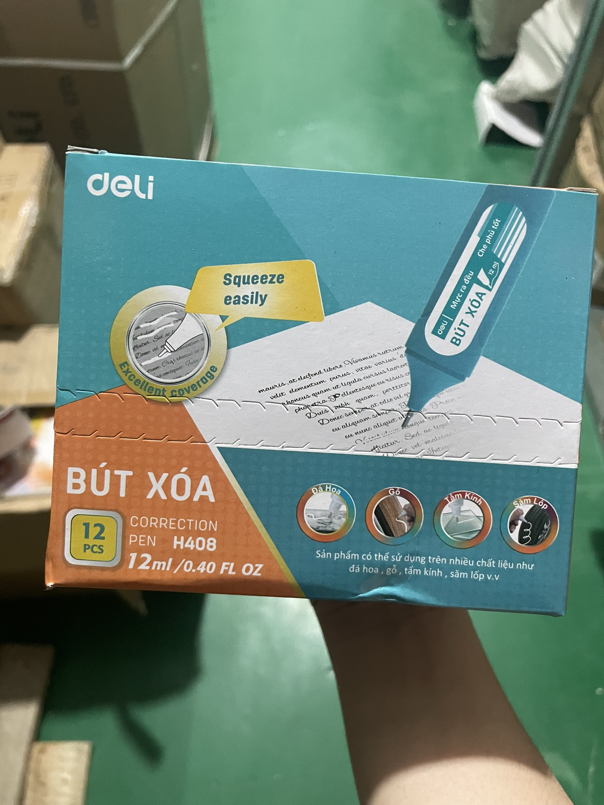 Bút Xóa Nước Thân Dẹp 12 ml - Deli CH408