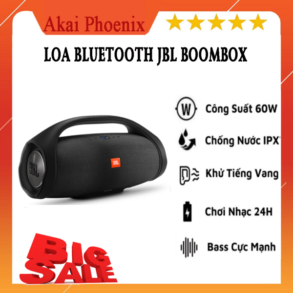 Loa Bluetooth JBL Boombox Âm  Bass Cực Mạnh Chống Nước IPX7 Loa Karaoke Công Suất Lớn Loa Nghe Nhạc Treble Rời Thời Gian Sử Dụng 24h Loa Tương Thích Điện Thoại, Máy Tính, LapTop, TiVi