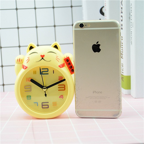 Đồng hồ để bàn hình mèo