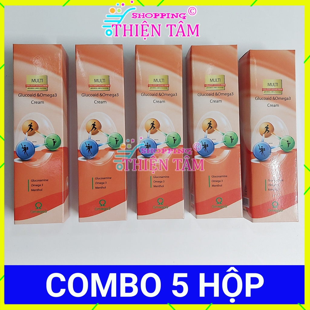 COMBO 5 Hộp Dầu Lạnh Xoa Bóp Khớp Multi Glucoaid & Omega3 Cream 165ml Dầu Lạnh Hàn Quốc Dầu Lạnh Bôi Khớp