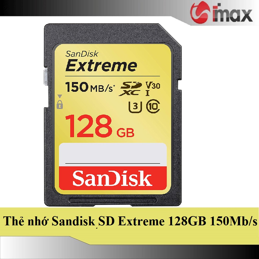 Thẻ nhớ sandisk sdxc extreme 128gb class 10 150mb/s