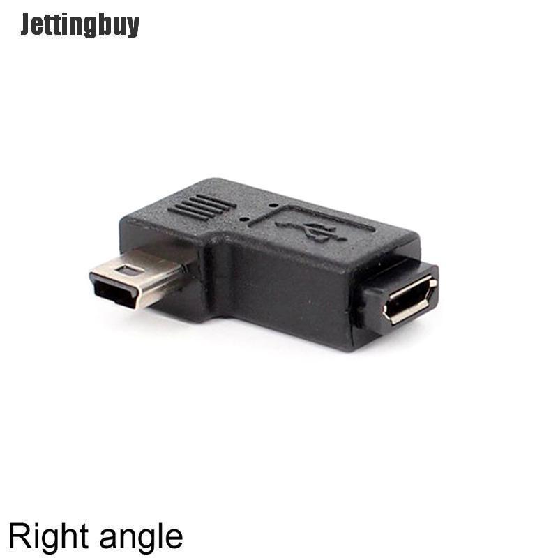 Jettingbuy 90 Degree Right Left Angle Mini USB Type A Male To Micro USB Female Adapter  Left