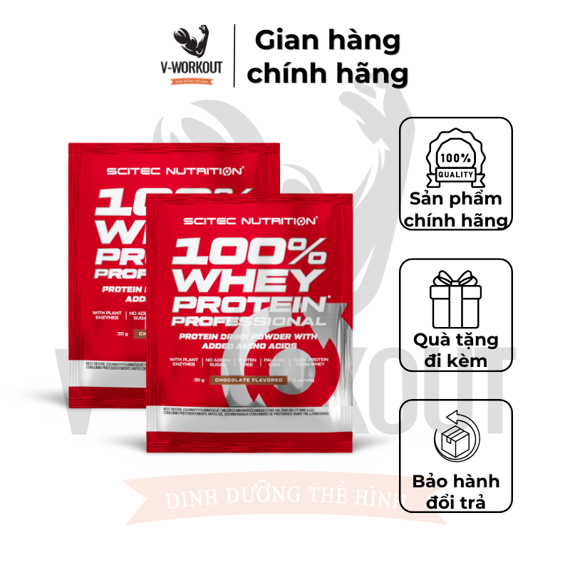 Combo Sample Protein Scitec Nutrition | Combo bình lắc +5-10 Scitec Nutrition Sample 100% Whey Protein và Vegan Protein