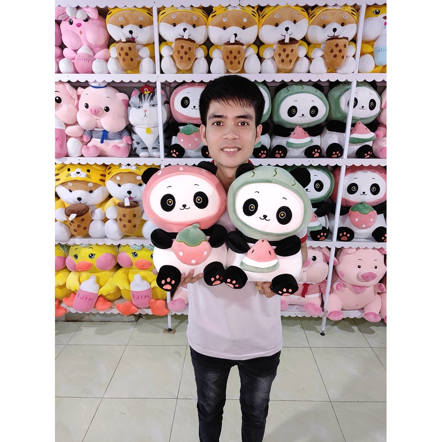 Gấu trúc trái cây nhồi bông siêu dễ thương