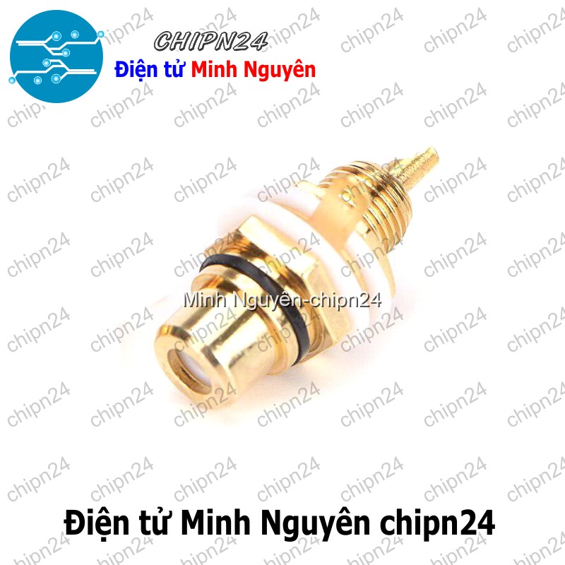 [1 cái] (F124.8) Đầu hàn Jack AV RCA Đen - HH005263