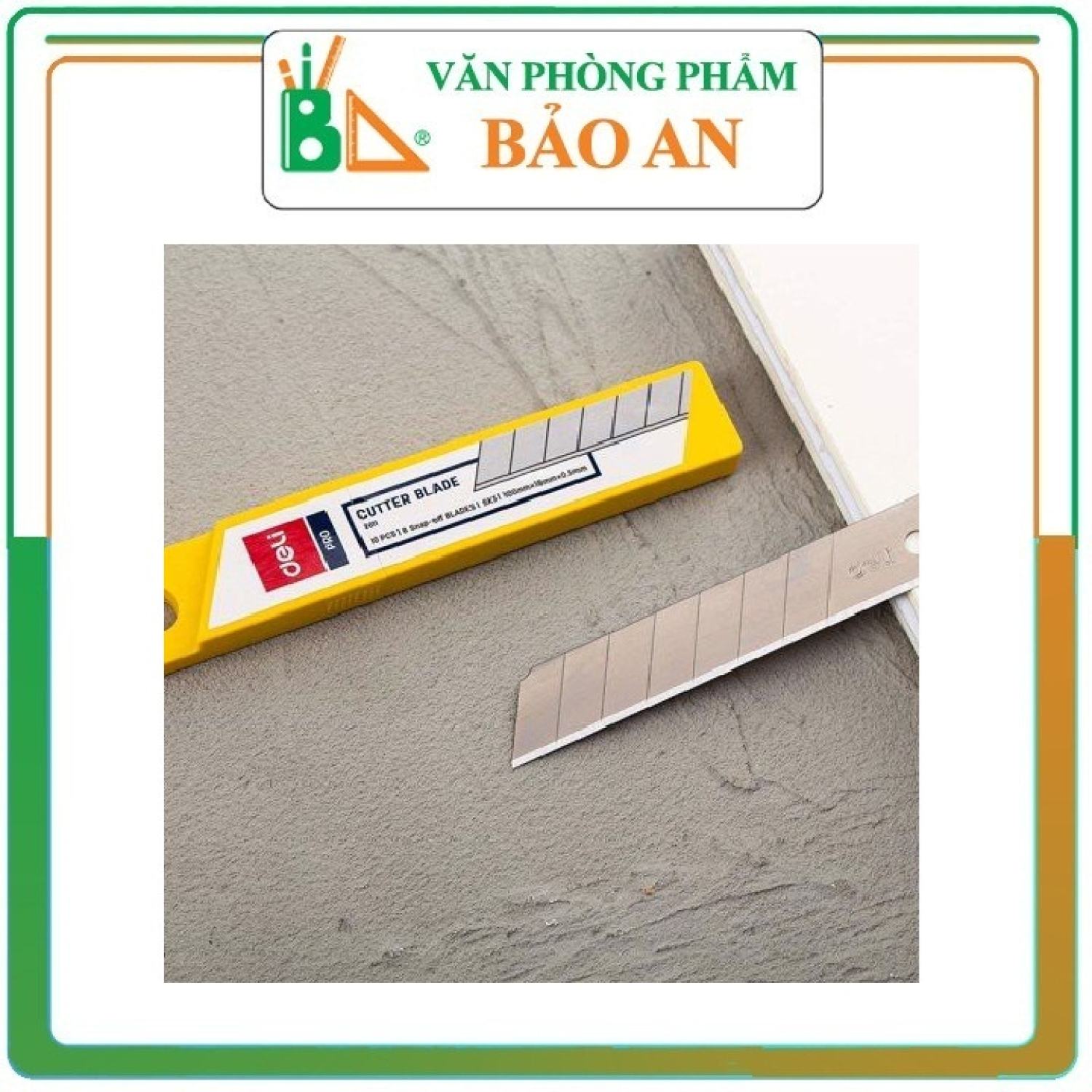 Lưỡi dao rọc giấy deli 2011 - lưỡi dao to 18mm - văn phòng phẩm bảo an