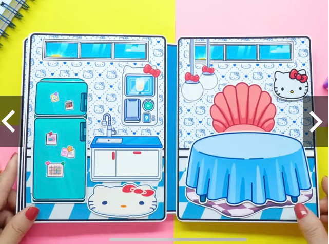 Ngôi nhà búp bê giấy Hello Kitty House