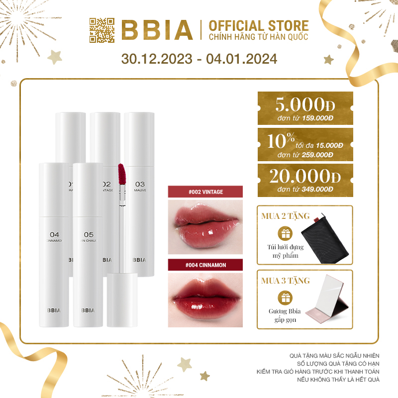 Son Tint Bóng Bbia Glow Lip Tint 3.2g ( 5 Màu )