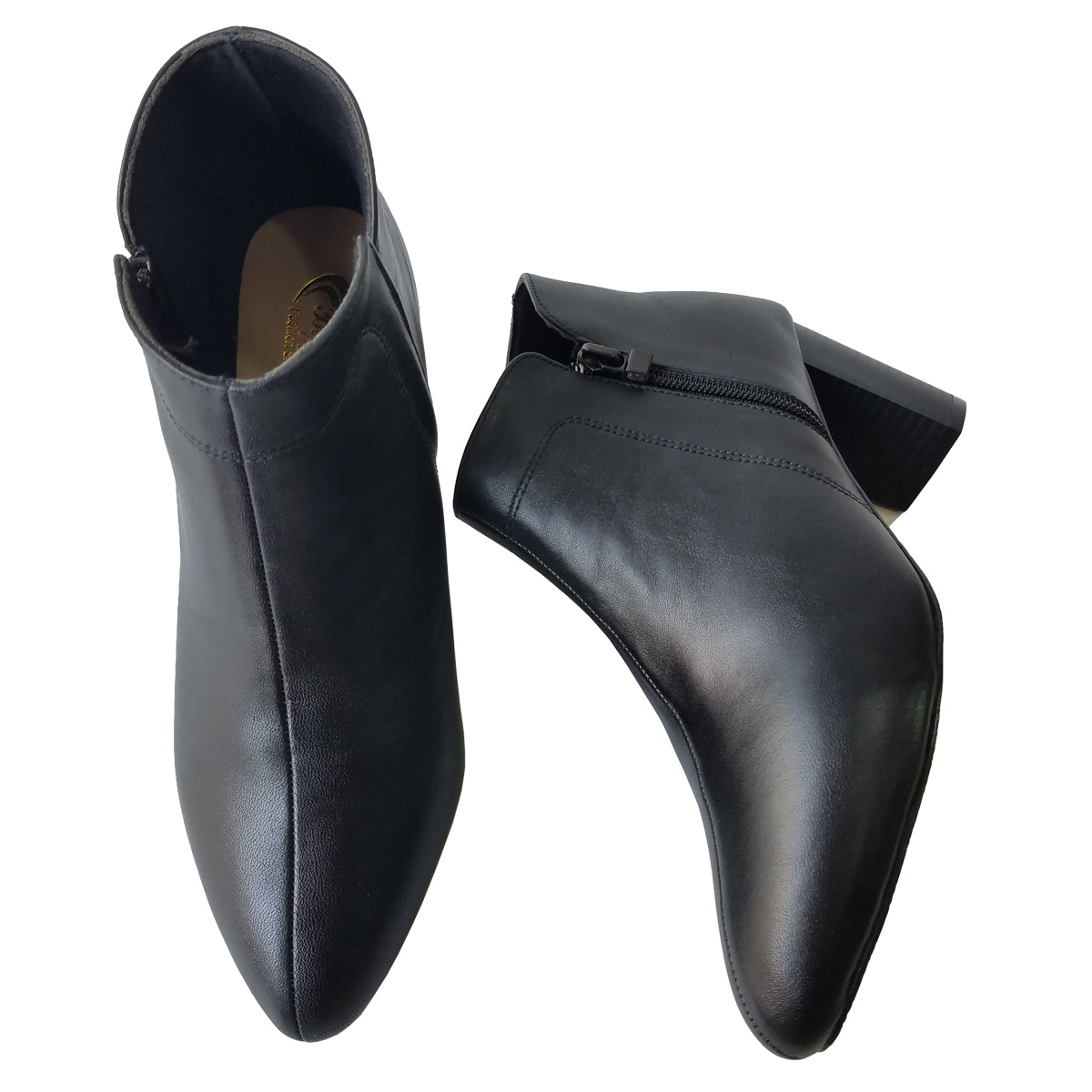 Giày Boot nữ Cổ Thấp BIGBEN Da Bò Cao 7 phân BTN7