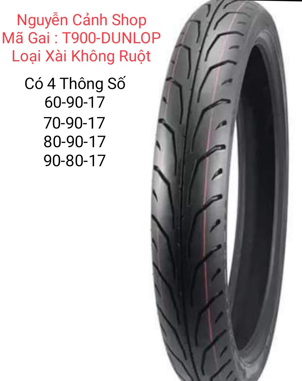 Vỏ camel dunlop không ruột 60-70-80-90-17 in, cam kết đúng sản phẩm