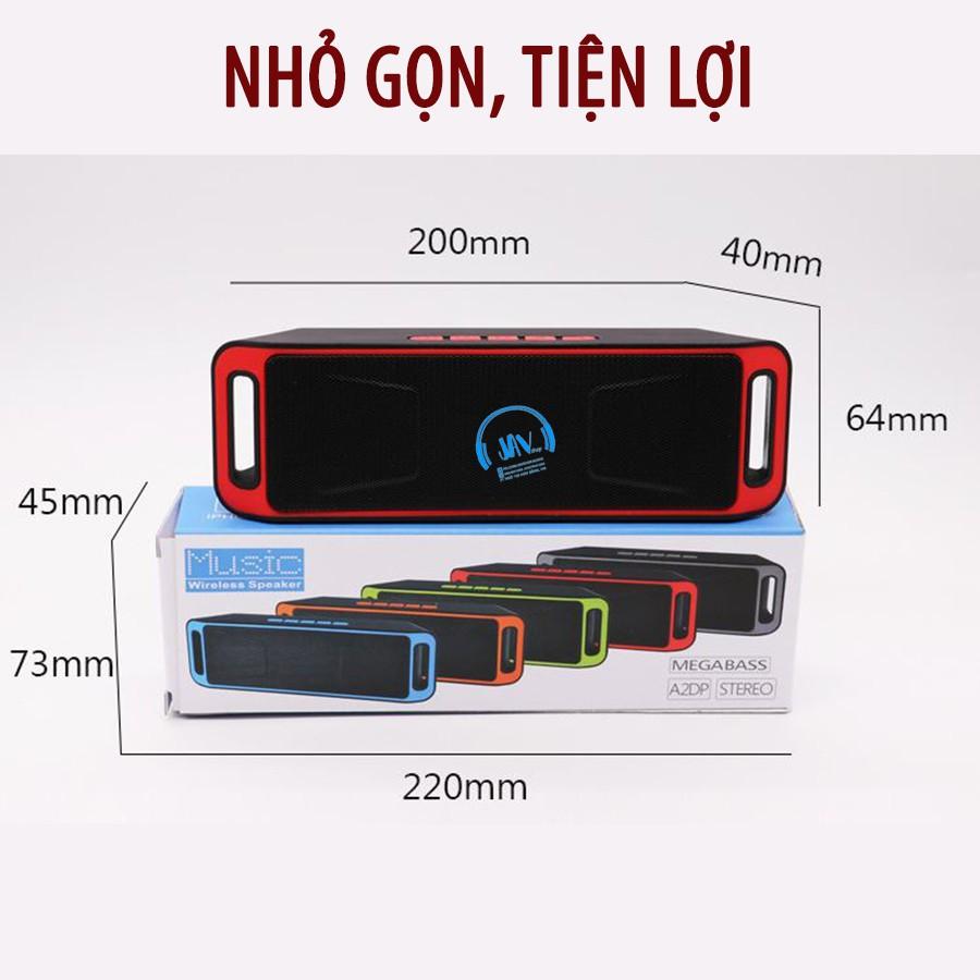 Loa Bluetooth SC208 phiên bản mới, Gọn nhẹ hơn Loa Bluetooth mini, loa di động giá rẻ hỗ trợ thẻ nhớ