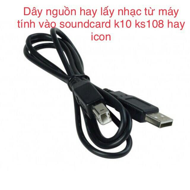 Dây nguồn hay lấy nhạc từ máy tính vào soundcard K10 kd808 hay icon
