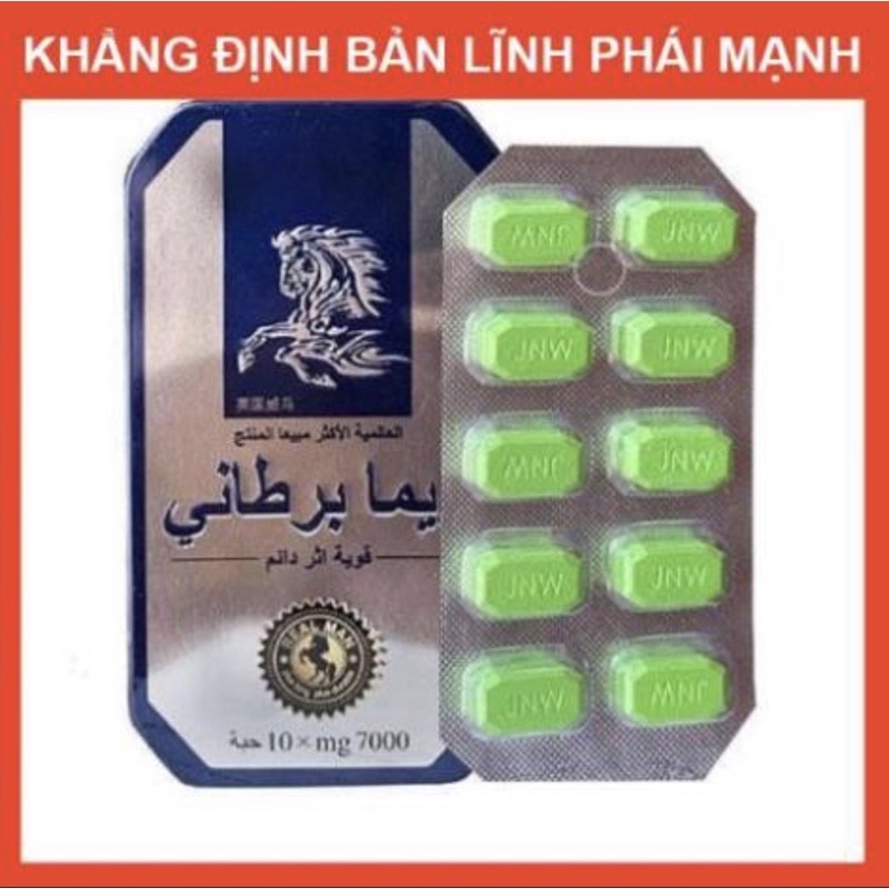 Viên thảo dược Ngựa Thái xanh cao cấp - Hộp 10 Viên ( ngua thái - ngưa thái - ngưa thai 24h ) – hàng chính hãng