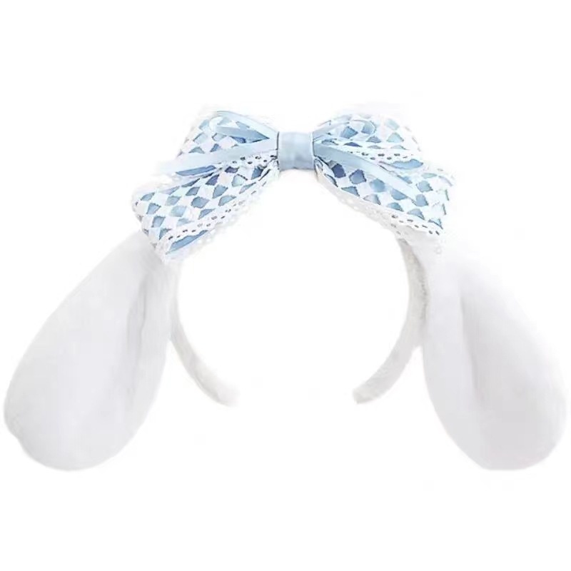 Băng đô cài tóc tai thỏ phối ren hồng đáng yêu yb5 sanrio cinnamoroll melody by5