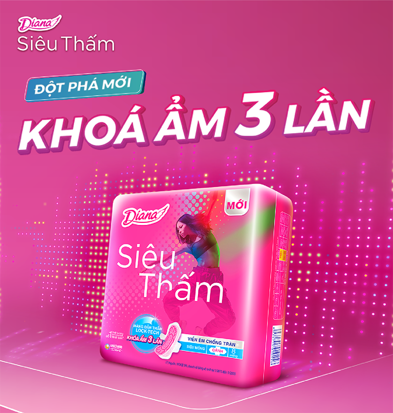 Băng Vệ Sinh Diana Siêu mỏng Cánh ( 1gói x 8 Miếng)