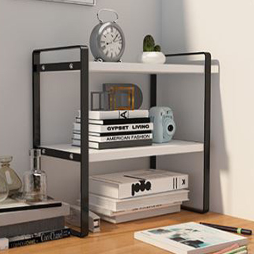 Kệ sách kệ trang trí để bàn mini chân sắt mặt gỗ