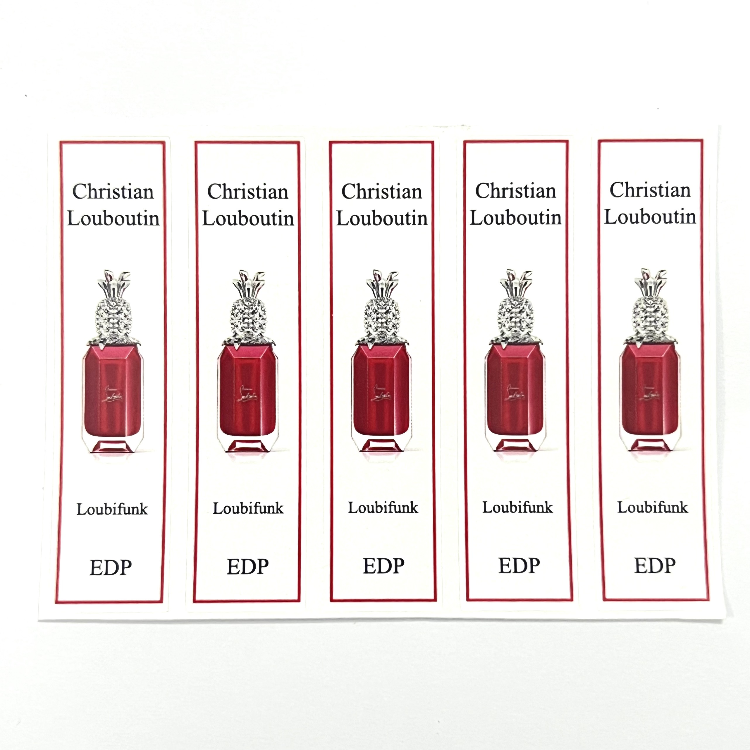 [HCMC] combo 10 PCs Christian louwatin perfume bottle sticker for full range bottle