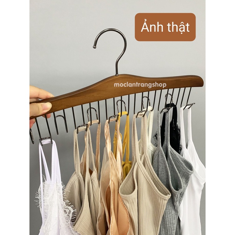 Móc gỗ treo cà vạt thắt lưng đa năng