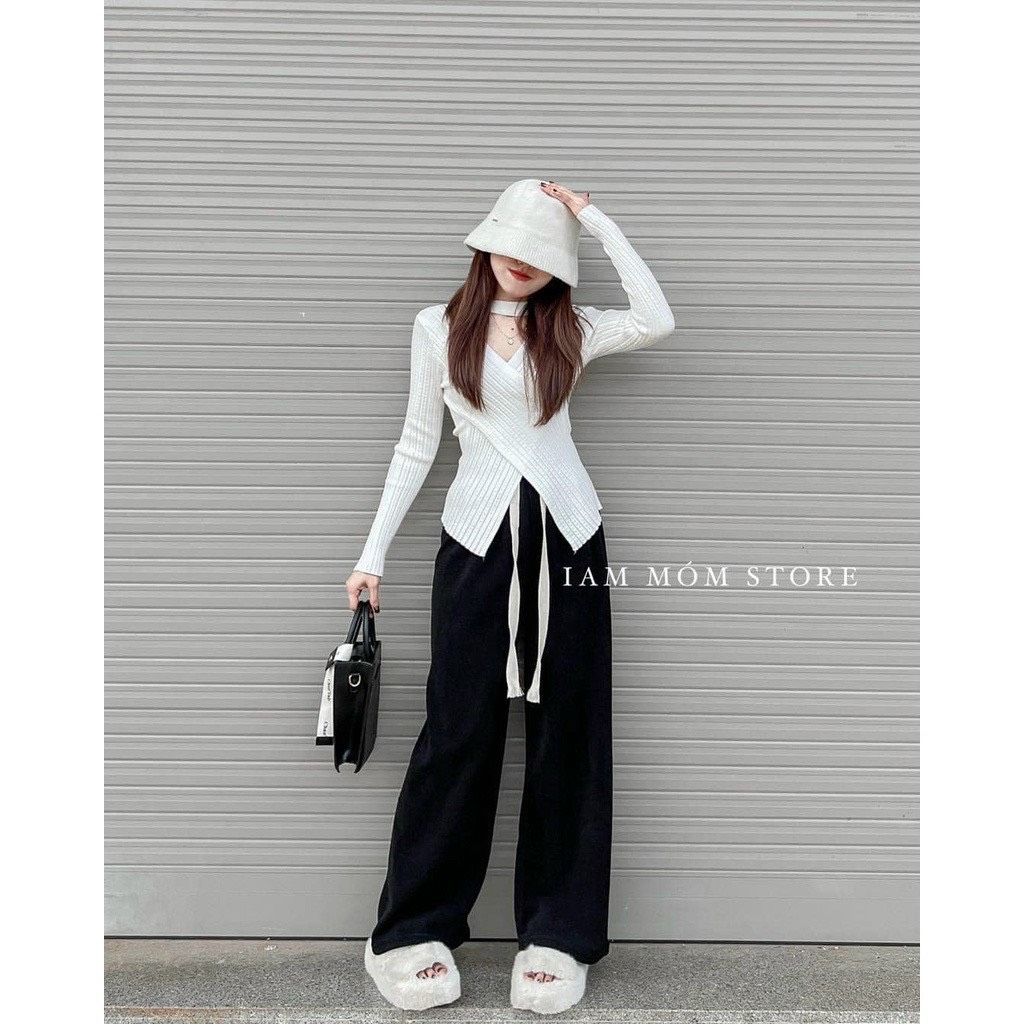 ÁO LEN VẠT LỆCH , CHẤT LEN DÀY ĐẸP SIÊU ẤM