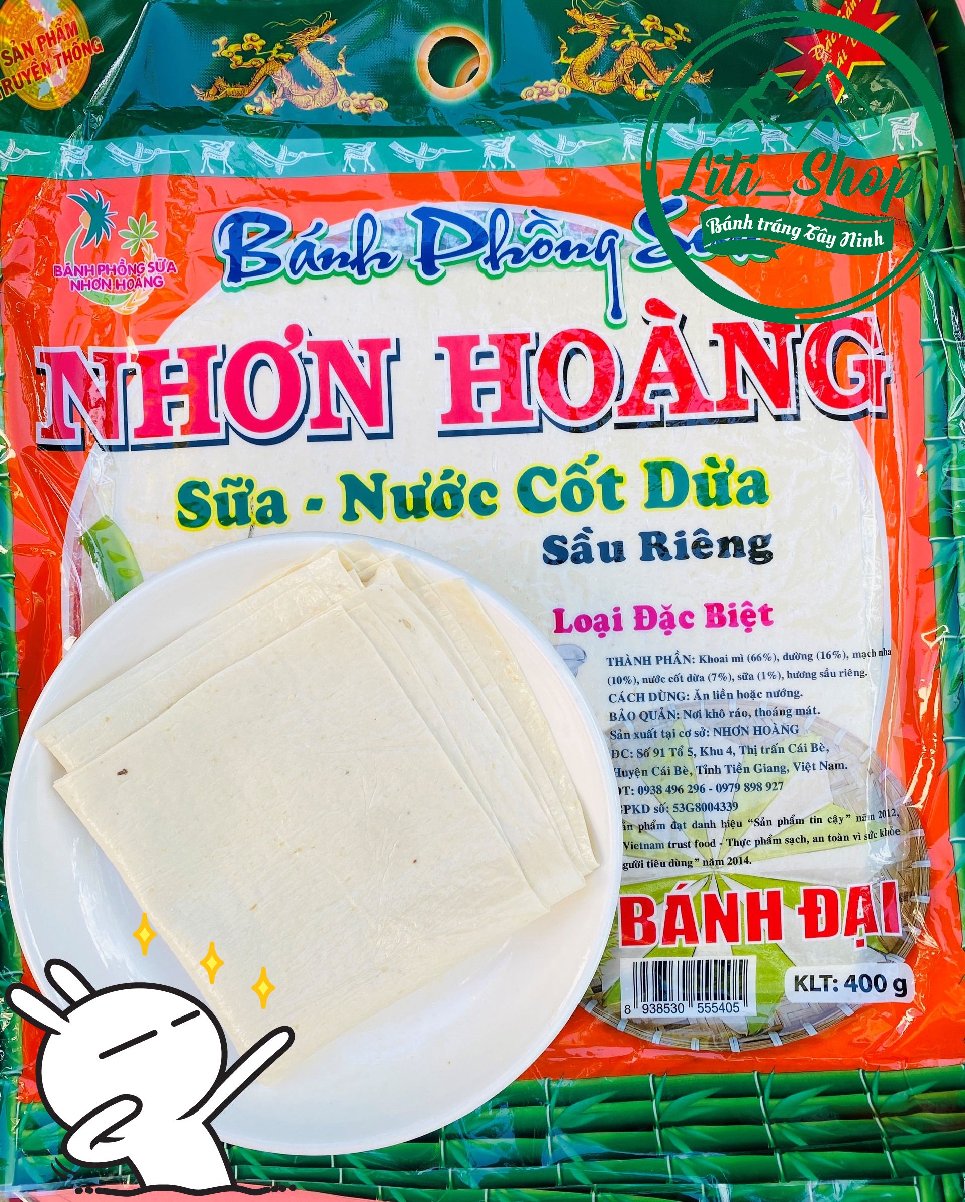 Bánh Phòng sữa Nhơn Hoàng 400Gr