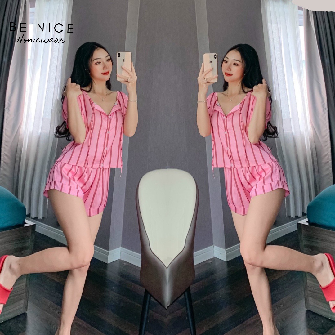 Set short lụa cột dây xinh xắn