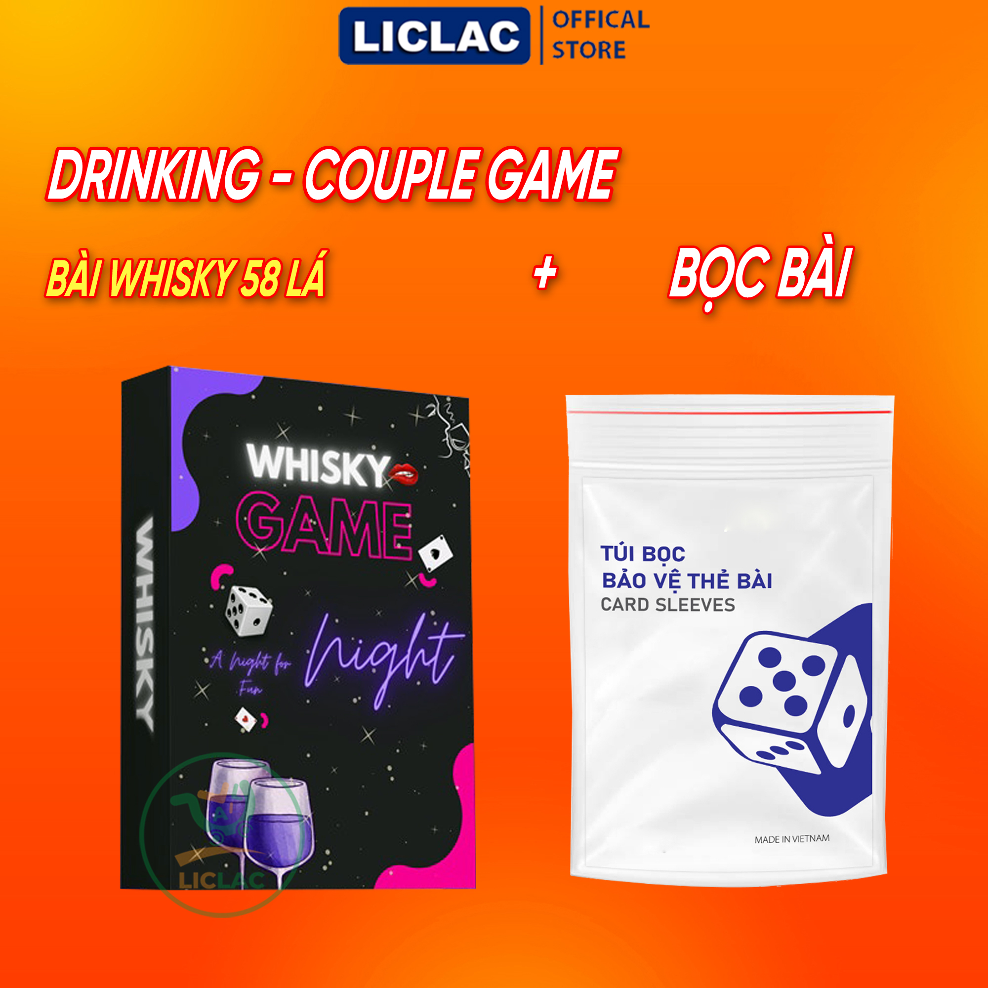 Whisky 58 cards-drinking game for couple drinking version for couples with a single night hot