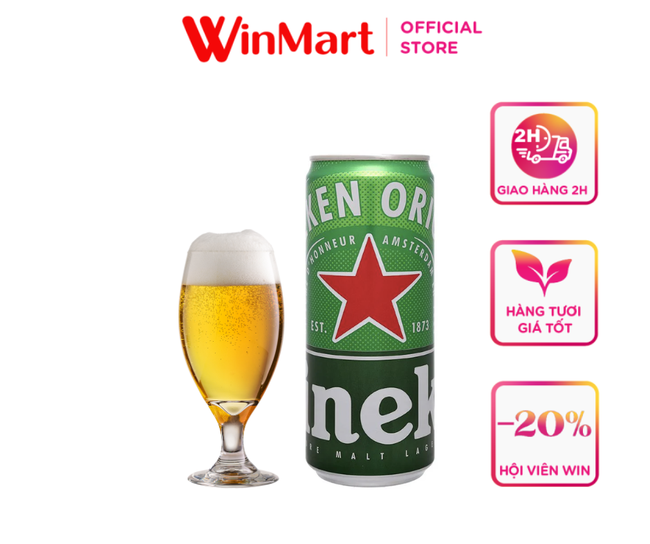 - bia heineken lon 330ml