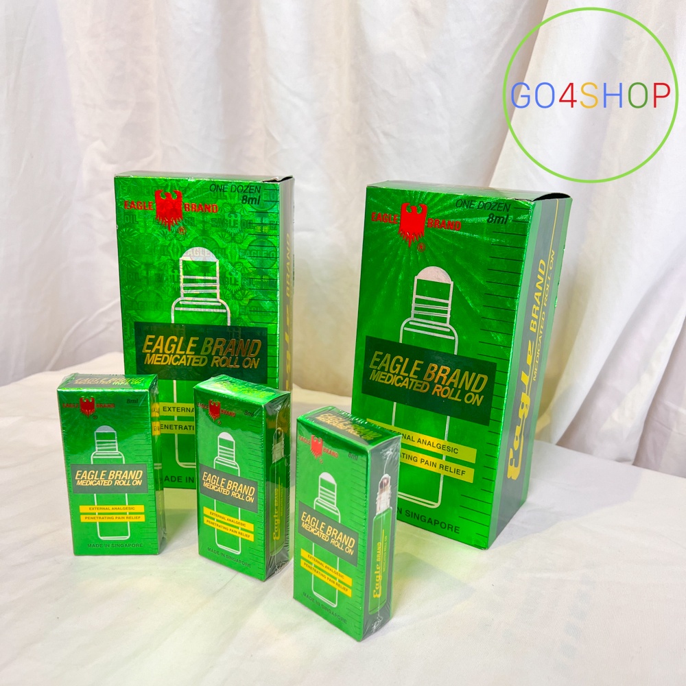 [Chính hãng] Dầu gió xanh con Ó Eagle Singapore dạng chai lăn 8ml
