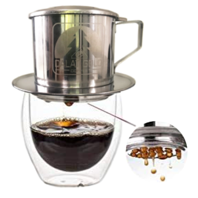 Phin pha cafe inox Võ Hùng Coffee cà phê pha phin