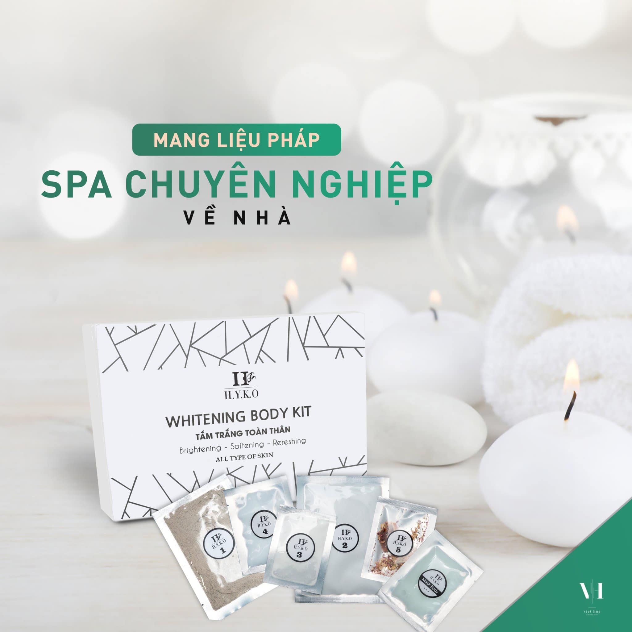 SET TẮM TRẮNG BODY HYKO
