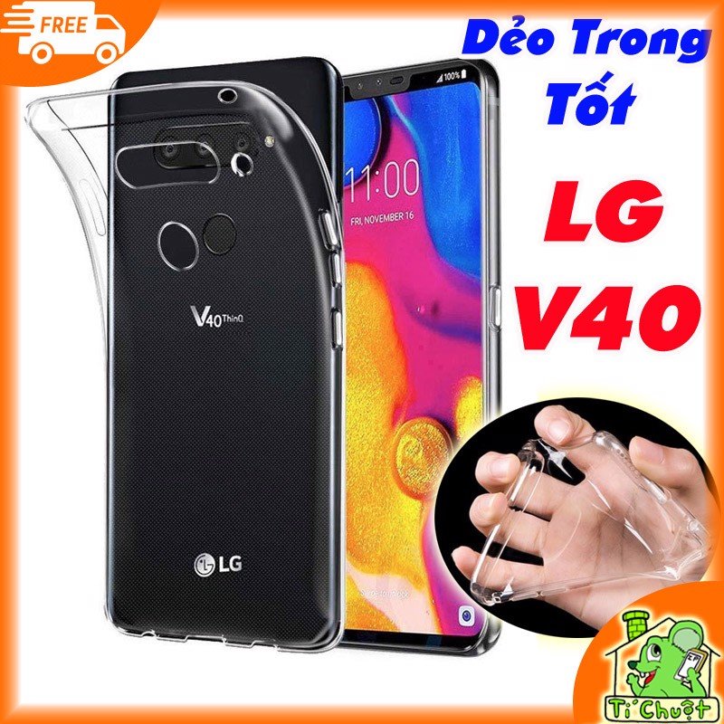 Ốp Lưng Silicon Trong Suốt Cho LG V40 ThinQ